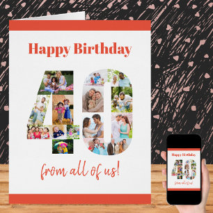 Joyeux 40e anniversaire 40 Numéro Collage photo Bi