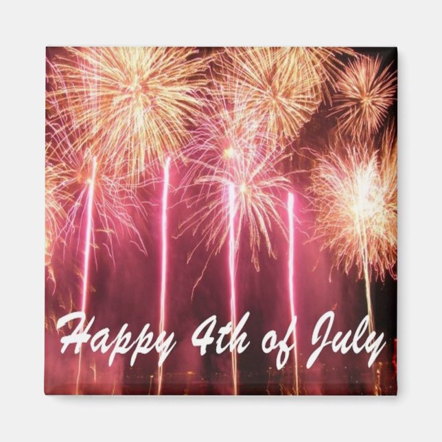 Joyeux 4 juillet aimant (Devant)