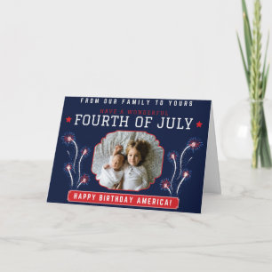 Joyeux 4 Juillet Carte photo De Famille