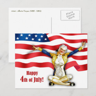 Joyeux 4 juillet. Cartes postales de conception à