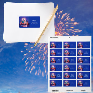 Joyeux 4 juillet Étiquettes de "Let Freedom Ring"