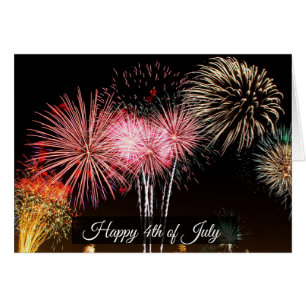 Joyeux 4 Juillet Fireworks Card