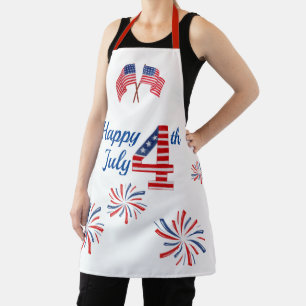 Joyeux 4 Juillet tout-en-dessus Imprimer Tablier