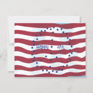 Joyeux 4ème sur les cartes postales du drapeau des