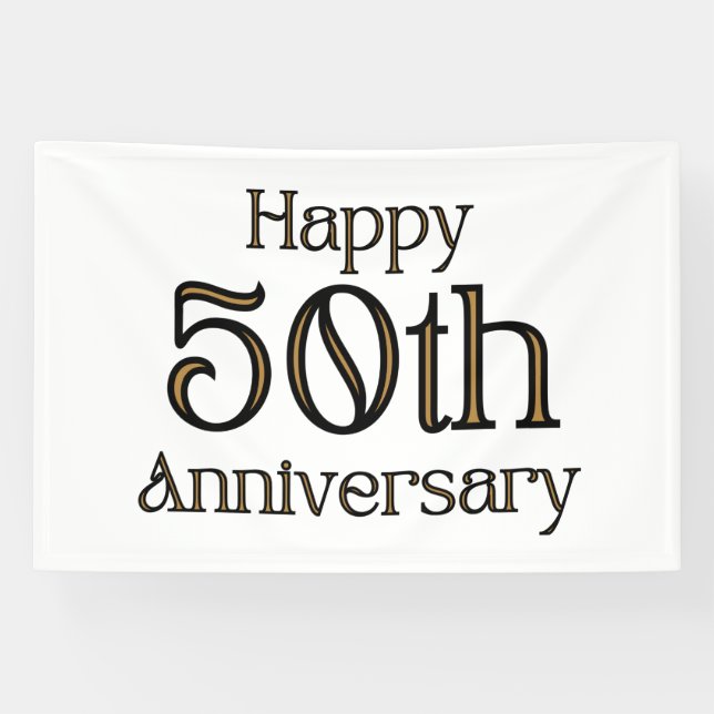 Joyeux 50e anniversaire 4x6 bannière vinyle (Horizontal)