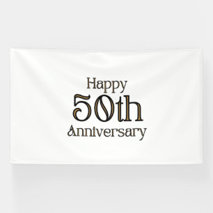 Joyeux 50e anniversaire 6x10 bannière de vinyle