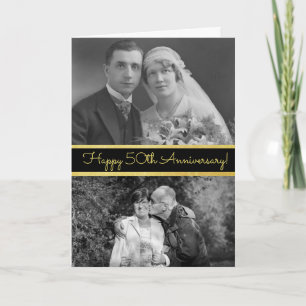 Joyeux 50e anniversaire Carte photo personnalisé