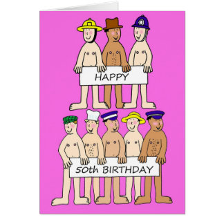 Joyeux 50e anniversaire Cartoon Hommes Humour