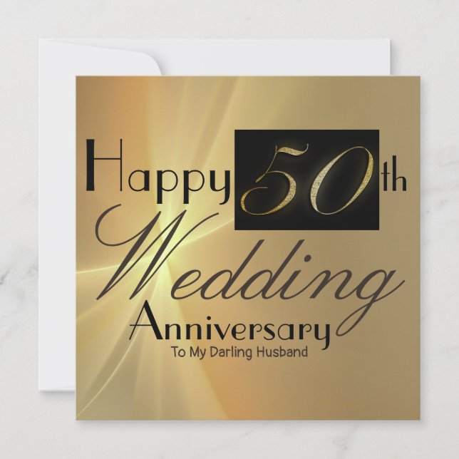 Joyeux 50e anniversaire de Mariage à ma carte de m (Devant)