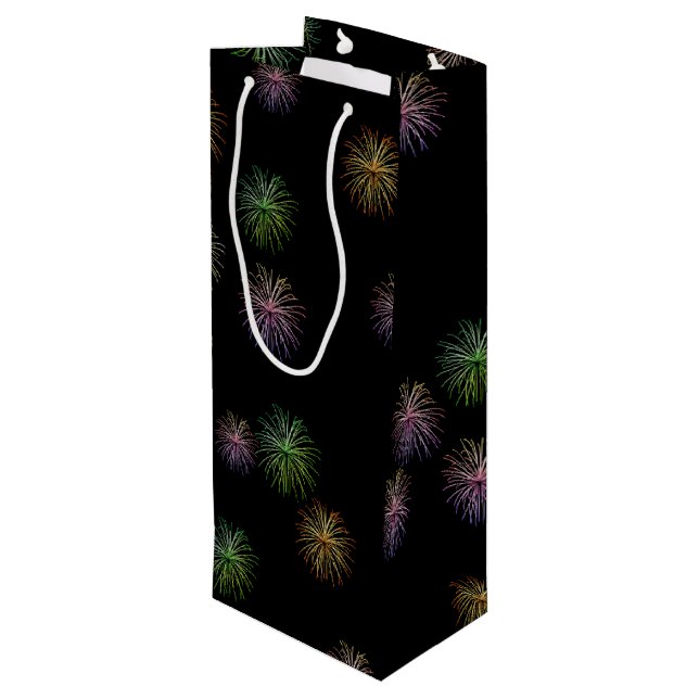 Joyeux 50e anniversaire Fireworks Vin Sac cadeau (Dos Angle)