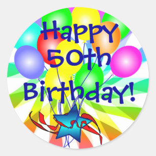 Joyeux 50ème ou ? Stickers d'anniversaire