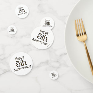 Joyeux 5e anniversaire Table Confetti