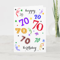 Joyeux 70e anniversaire - Wowza! Carte de vœux pli
