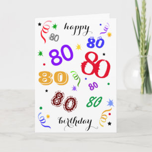 Joyeux 80e anniversaire - Wowza! Carte de vœux pli