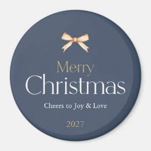 Joyeux Aimant de Noël avec Bow Or