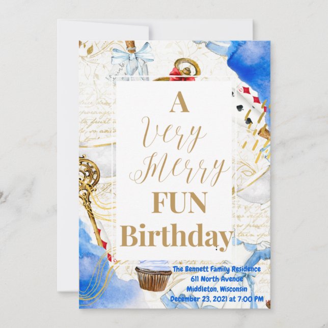 Joyeux Amusement Carte d'invitation Anniversaire (Devant)