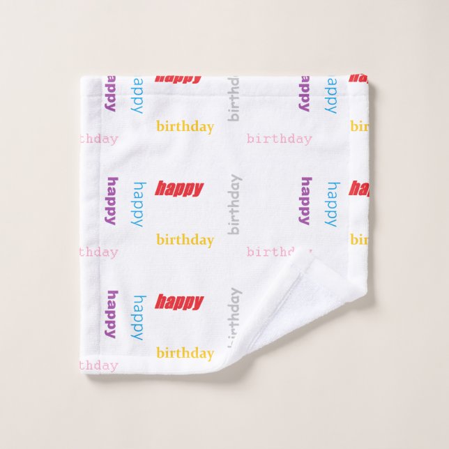 Joyeux anniversaire (Gant de toilette)