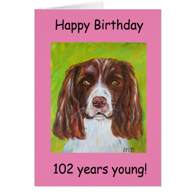 Joyeux anniversaire 102 ans jeune (Devant)