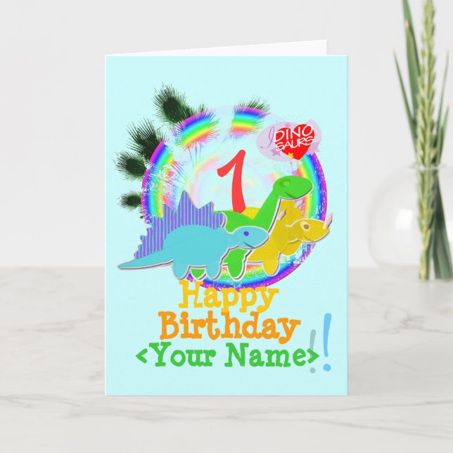 Joyeux anniversaire 1 an, votre carte nommée de (Devant)
