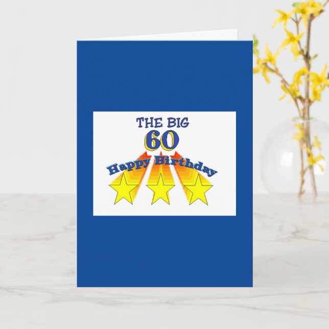 Joyeux anniversaire 60 Carte chrétienne (Fleur jaune)
