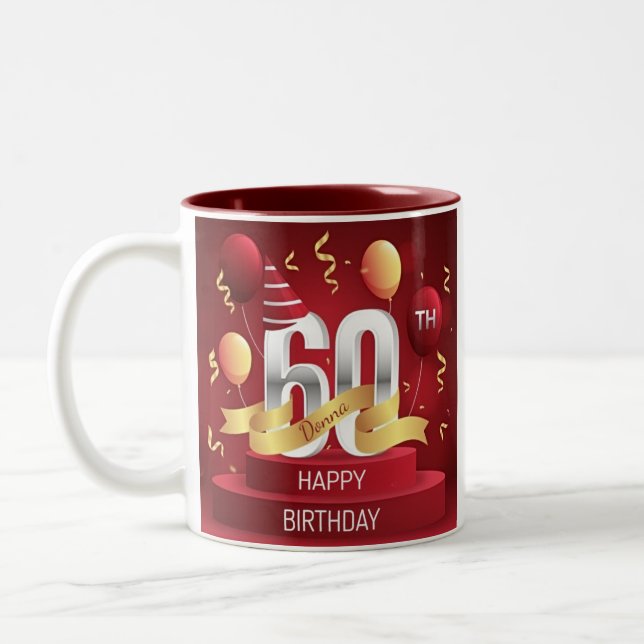 Joyeux Anniversaire 60ème mug (Gauche)