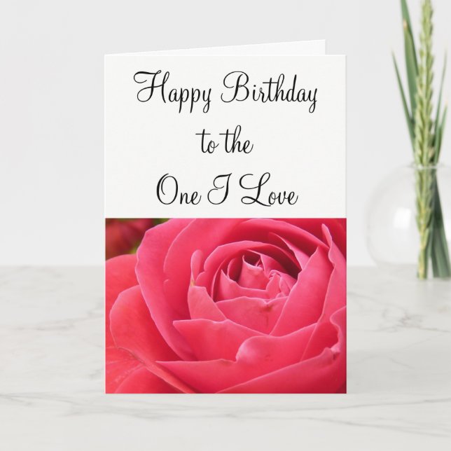 Joyeux anniversaire à la Carte One I Love (Devant)