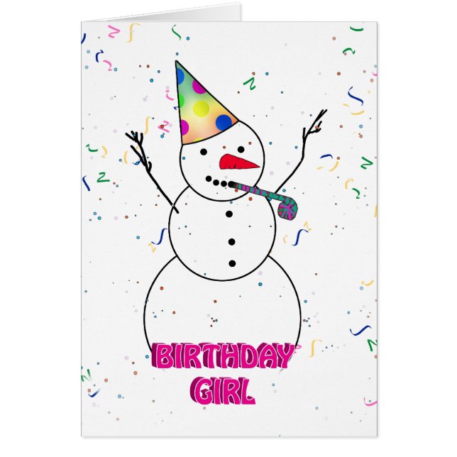 Joyeux anniversaire à la fille d'anniversaire! (Devant)