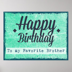 Joyeux anniversaire à mon Poster de Frère favori