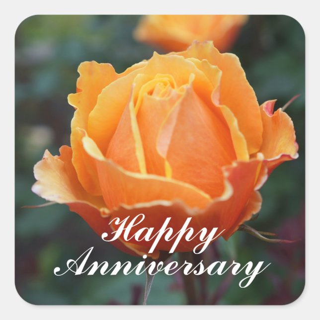 Joyeux Anniversaire À propos des Stickers Rose Fac (Devant)