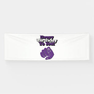 Joyeux Anniversaire À Toi Bannière en vinyle viole