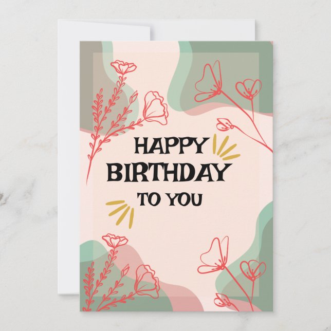 Joyeux Anniversaire À Toi - Carte De Vœux Personna (Devant)