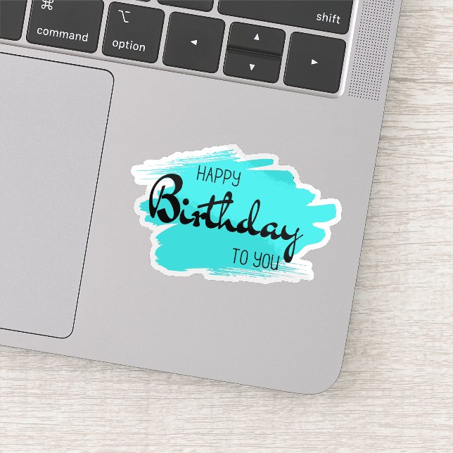 Joyeux anniversaire à ton autocollant (Détail)