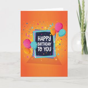 Joyeux anniversaire à vous carte Ballons