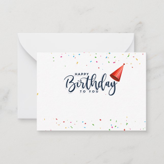 Joyeux Anniversaire À Vous Carte Cadeau Enclôture (Devant)