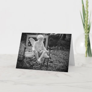 Joyeux anniversaire, ange, carte de voeux, pour