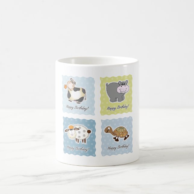 Joyeux Anniversaire Animaux Mug (Créateur téléchargé)