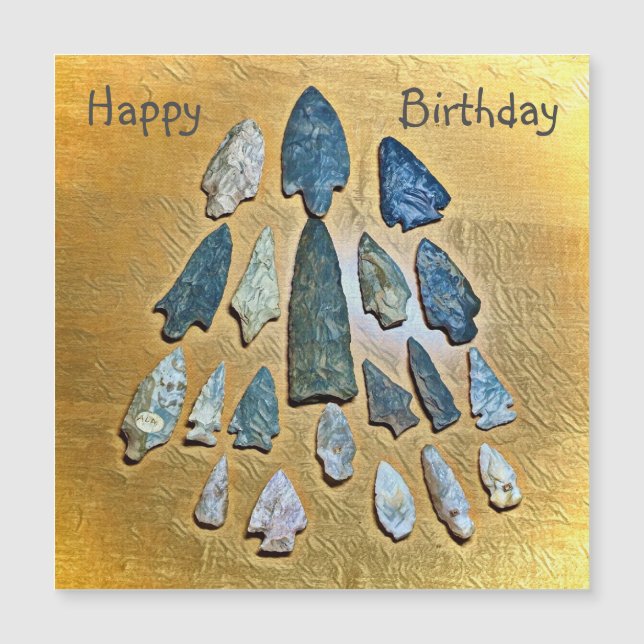 Joyeux Anniversaire Arrowhead Carte magnétique (Devant)