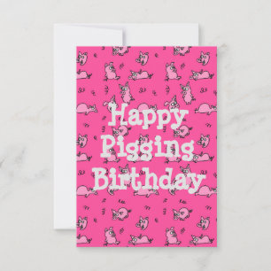 Joyeux Anniversaire au Cochon Carte Drôle