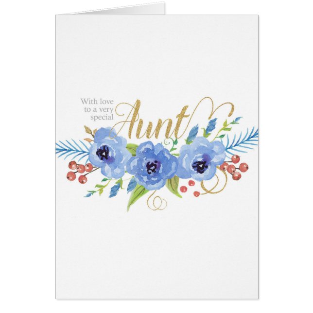 Joyeux Anniversaire aux fleurs spéciales de Tante (Devant)