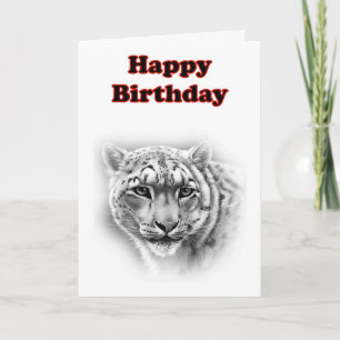 Joyeux anniversaire avec tigre sur carte