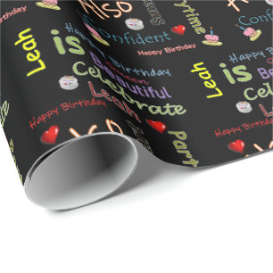 Joyeux Anniversaire Cadeau Enveloppement Papier Le