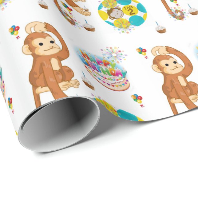 Joyeux Anniversaire Cadeau Enveloppement Papier Si (Coin rond)