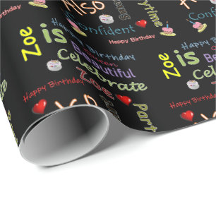 Joyeux Anniversaire Cadeau Enveloppement Papier Zo