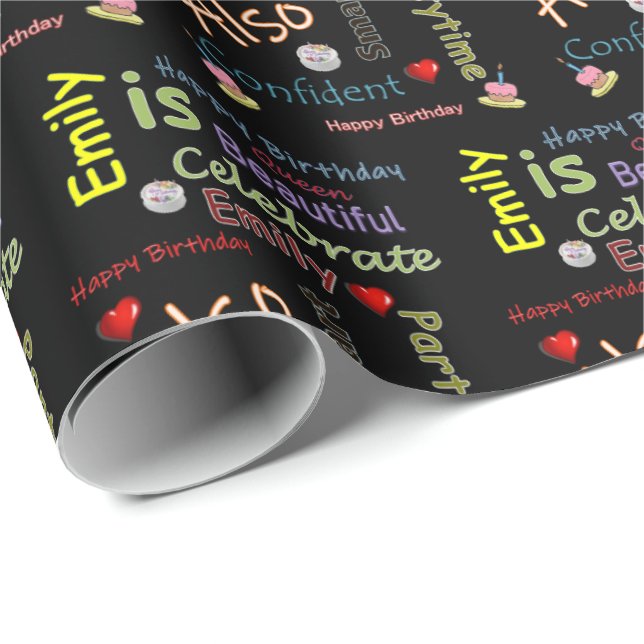 Joyeux Anniversaire Cadeau Papier d'enveloppement  (Coin rond)