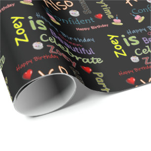Joyeux Anniversaire Cadeau Papier Zoey