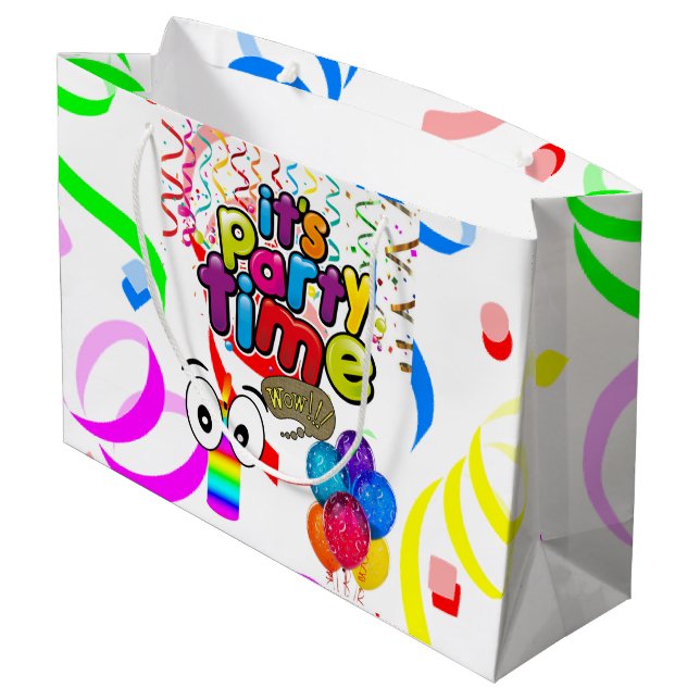 Joyeux Anniversaire Cadeau Sac Fête Heure (Dos Angle)