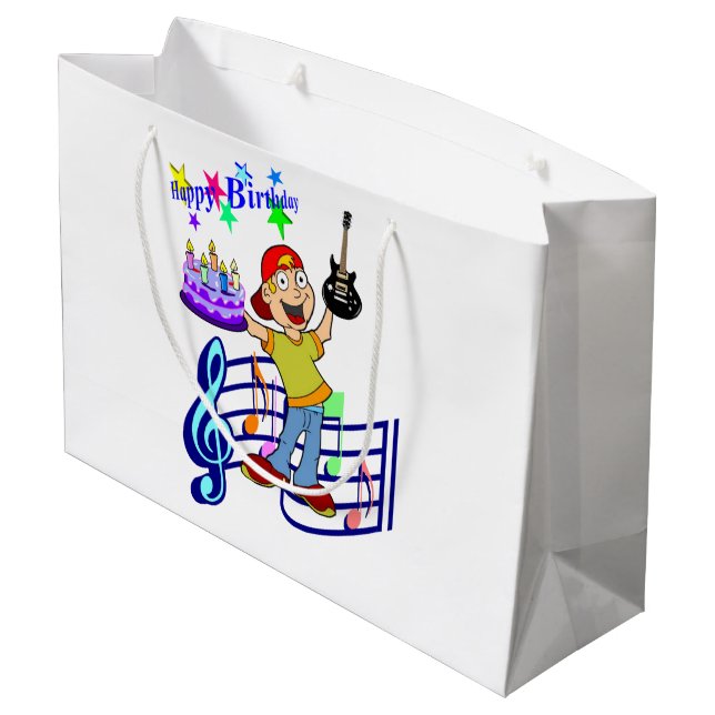 Joyeux Anniversaire Cadeau Sac Musicien Guitare (Dos Angle)