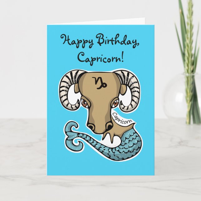 Joyeux anniversaire, Capricorn ! Carte de vœux (Devant)