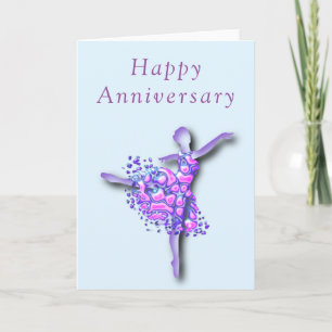 Joyeux Anniversaire Carte Ballerina Girl Ballet Da