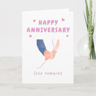 Joyeux Anniversaire Carte de Main de Cordes Rouges